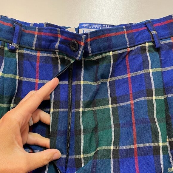 Vintage Pendleton Pant Trouser Tartan Plaid Wool High Waist Straight Leg Winter - Picture 3 of 9